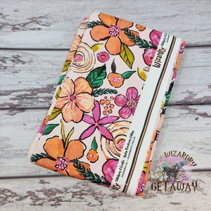 Pink Floral - Cotton Canvas Getaway Fabric