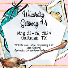 Load image into Gallery viewer, Wizardry Getaway #4 - May 23-26, 2024  *Retreat &amp; Cottage Rooms*
