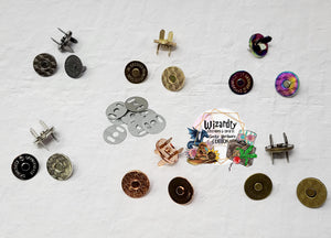 **Pre-Order #26:  14 Week TAT**  Ultra-Thin Magnetic Snaps (18mm) - Pack of Ten