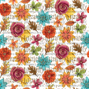 **Pre-Order #30:  8-14 Week TAT**  Clearly Fall Florals Clear Vinyl