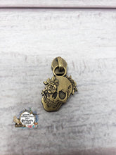 Load image into Gallery viewer, **Pre-Order #21: 14 Week TAT**  Floral Skull #5 Nylon Zipper Pull
