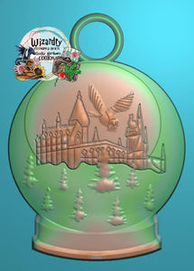 **Pre-Order #13: 12 Week TAT** Winter Castle Snow Globe #5 Nylon Zipper Pull