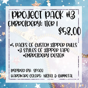 **Pre-Order#12:12 Week TAT**  Project Pack #3 - Embroidery Tier 1